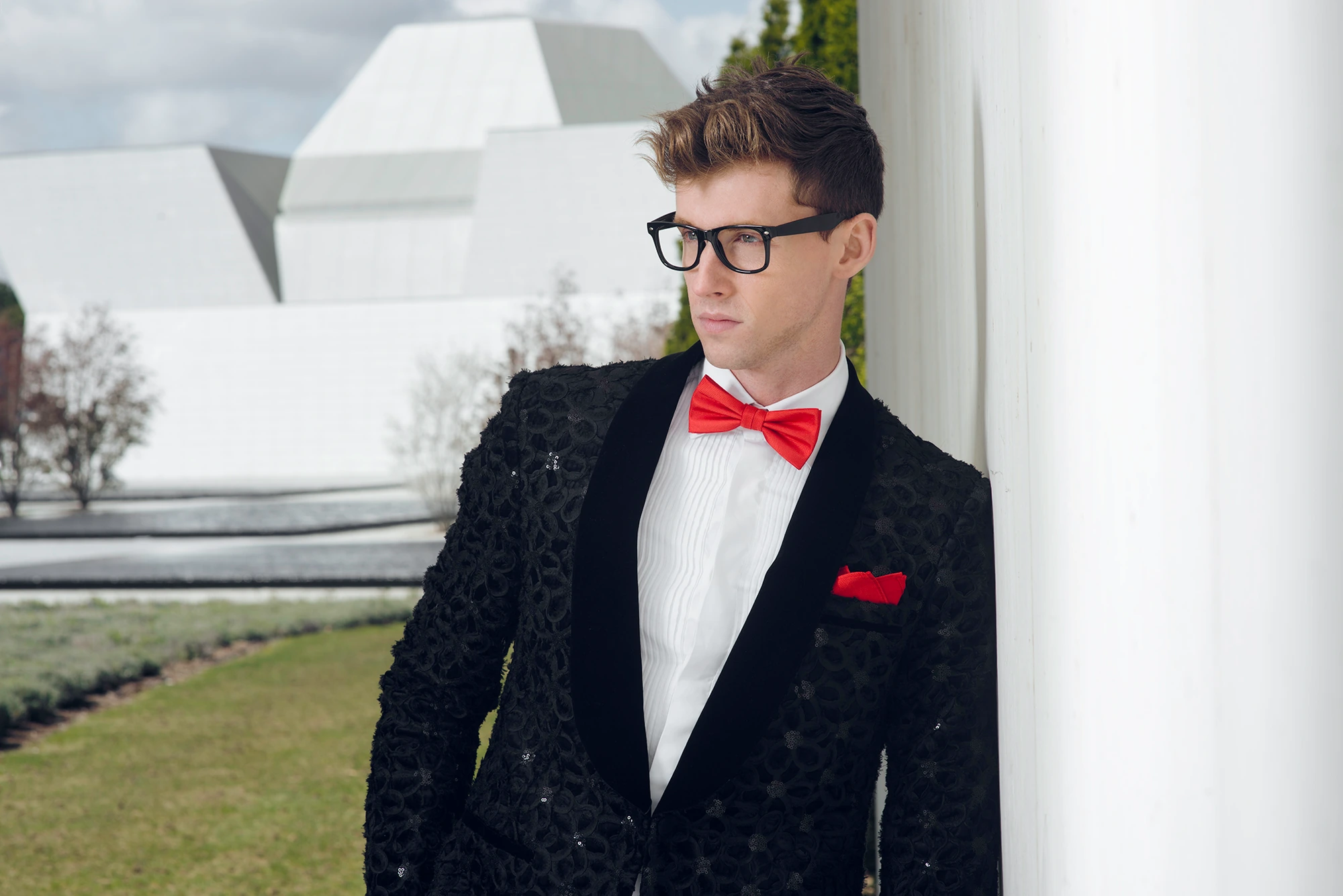 Editorial portrait with bold styling for high-impact feed content